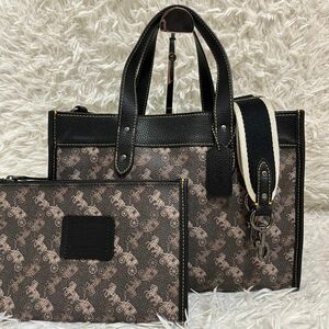 未使用級 COACH コーチ 2way フィールドトート30 ショルダーバッグ ハンドバッグ ホースアンドキャリッジ 89355