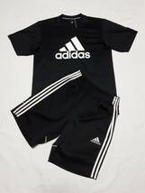 adidas アディダス Tシャツ FM5369 ブラック size O 美品 ハーフパンツ 701580 JD2001 ブラック size L 美品 上下セット_画像1