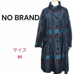 美品★NO BRANDトレンチコート スプリングコート チェック柄 グリーン