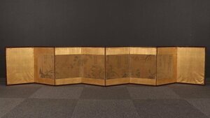 Art hand Auction [Copy] [Provenance] sh7369 [Zhang Ling] Eight-panel screen with floral motifs, Chinese painting, Ming dynasty, disciple of Zhu Yunming, Painting, Japanese painting, Flowers and Birds, Wildlife