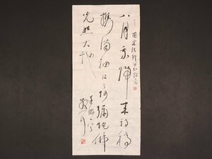 【模写】【伝来】ik1369〈林散之〉書 マクリ 中国画