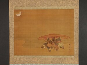 【模写】【伝来】sh9671〈中村富十郎(初代)〉大幅 浮世絵 猩々図 歌舞伎役者 英慶子 江戸時代中期