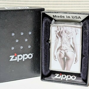 未使用 ZIPPO ジッポーオイルライター SEXY GIRL セクシーガール シルバーカラー 2022年製