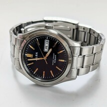 SEIKO ALBA 7N43-OBA0 セイコーアルバ 7N43-OBA0 青金 青文字盤 3針 デイデイト 電池交換済 稼働品_画像4