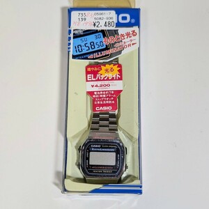 未使用保管品 当時物 CASIO ALARM CHRONO ILLUMINATOR A168WA カシオ アラームクロノ イルミネーター A168WA ステンレス 動作未確認 現状品