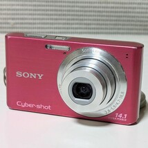 SONY Cyber-shot DSC-W610 ソニー コンパクトデジタルカメラ デジカメ サイバーショット DSC-W610 バッテリー付 ピンク 通電動作確認済み _画像1