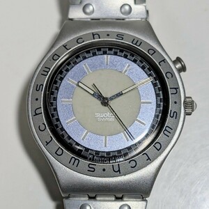 SWATCH IRONY ALUMINUM 1996 スウォッチ アイロニー アルミニウム 1996 純正ベルト 電池切れ 不動 現状品