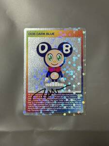[ Murakami . thing. . Kyoto with autograph card dob. dark blue promo card proof . equipped ]COLLECTIBLE TRADING CARD BOX 108 flower z