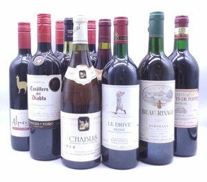 【同梱不可】1円スタート ワイン 等 12本セット CHATEAU LES HAUTS DE PONTET 等 古酒 B67341