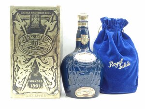 ROYAL SALUTE 21年 ロイヤル サルート 青 ブルー 陶器 スコッチ ウイスキー 1000ml 箱入 未開封 古酒 Q013822