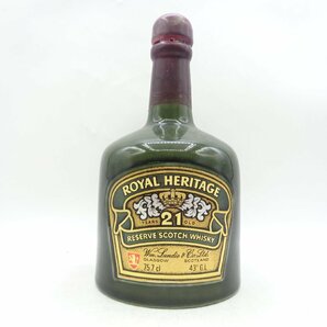 ROYAL HERITAGE 21年 ロイヤル ヘリテージ 21年 スコッチウイスキー750ml 陶器ボトル 未開封 古酒 P032287の画像1