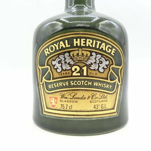 ROYAL HERITAGE 21年 ロイヤル ヘリテージ 21年 スコッチウイスキー750ml 陶器ボトル 未開封 古酒 P032287の画像5