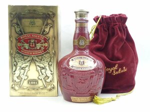 ROYAL SALUTE 21年 ロイヤル サルート レッド 赤 陶器 スコッチ ウイスキー 700ml 40% 箱入 未開封 古酒 Q014845