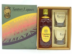 【1円】～ SUNTORY WHISKY サントリー ウイスキー 角瓶 向獅子マーク 特級 720ml 43% 箱入 グラス付 X269846