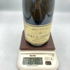 ST【同梱不可】MOET＆CHANDON モエ モエシャン ホワイトスター 750ml 12% 1640g 未開栓 古酒 Z050883の画像5