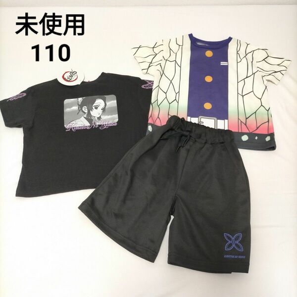 未使用　鬼滅の刃　なりきりパジャマ　バックプリントTシャツ【110】胡蝶しのぶ