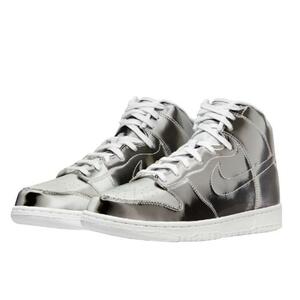 クロット ナイキ 27.5cm ダンク ハイ シルバー シルバー 税込定価18150円 CLOT NIKE DUNK HIGH SILVER コラボ スニーカー 銀 白