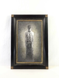 Art hand Auction 무라이 유미코의 실제 작품, 연필 소원 크기 27.5cm x 45.5cm M8 교토 출생 신비롭고 투명한 인물 흑백으로만 표현되는 고요한 세계 9087, 삽화, 그림, 연필 드로잉, 목탄 그림