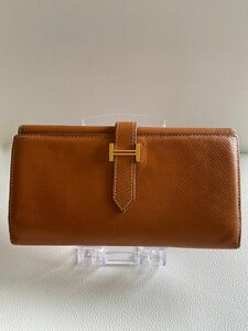 HERMES エルメス　べアンデュプリ　三つ折り　長財布　