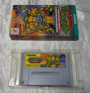 T.M.N.T タートルズインタイム TEENAGE MUTANT NINJA TURTLES IN TIME ★ 箱あり 説明書なし KONAMI スーパーファミコン SFC 1992 TMNT