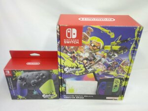 スイッチ 有機EL スプラトゥーン3 エディション ver18.0.1 本体 ＆ Proコントローラー セット 中古品