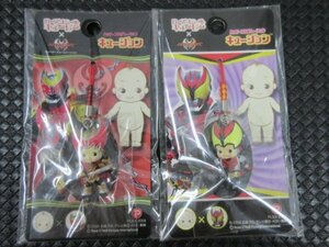  cue John netsuke rose O'Neill kewpie doll Kamen Rider Kiva en propeller - foam VERSION strap rare 2 piece set unopened new goods ⑤