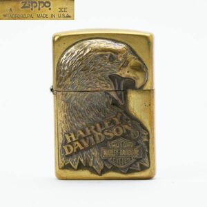 zippo ジッポ 1996年製 Harley Davidson ハーレーダビッドソン ビッグ イーグルメタル オイルライター 喫煙具 H5574