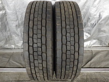 275/80R22.5 151/148J ダンロップ SP680 中古 9.9分山 2本セット オールシーズンタイヤ 2023年製_画像1