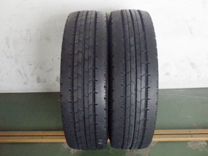 215/70R17.5 118/116L ダンロップ SPLT50 中古 8分山 2本セット サマータイヤ 2019年製 L17357