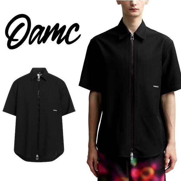 OAMC IAN SHIRT ジップシャツ トロピカルウール ブラック L 半袖