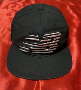 ニューバランス　ゴルフ　帽子　キャップ　刺繍　黒　フリーサイズ