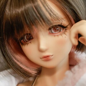 【Deracine:lia】Angel Philia Type-S 褐色肌 カスタムヘッド＋グラスアイ vmf50 Pink Dorops オビツ50 AZO2