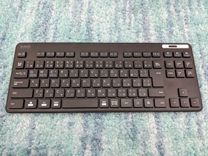 0605u0903　エレコム Bluetooth コンパクト キーボード 薄型メンブレン式 マルチペアリング対応 テンキーレス ブラック TK-FBM119KBK