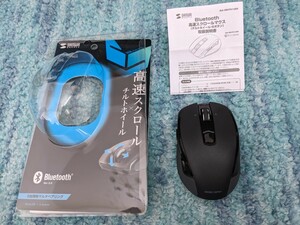 0605u1717　サンワサプライ Bluetooth高速スクロールマウス（チルトホイール・6ボタン） MA-BBHT616BK