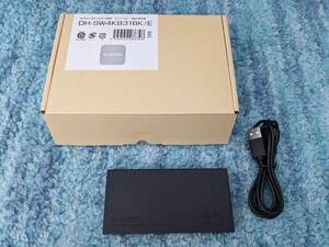 0605u1802 Elecom HDMI switch ( selector ) 3 input 1 output 4K(4096×2160)60Hz is possible to choose automatic * manual switch function DH-SW4KB31BK/E