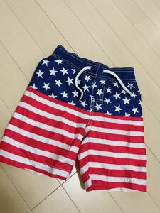 水泳パンツ　水着　男の子　ショートパンツ　海水パンツ　アメリカ　国旗　星　100 〜110