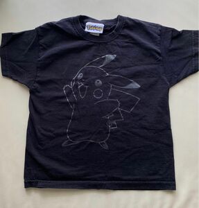 ポケモン 半袖Tシャツ　6-7y、120cm、黒、used