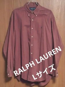 ７【1点限定】RALPH LAUREN BLAIRE ラルフローレン ブロード 90s ボタンダウンシャツ マルーン Lサイズ