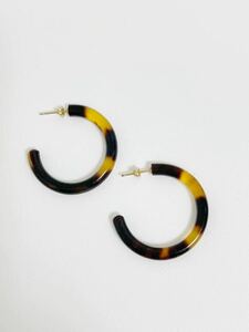  tortoise shell earrings 18K