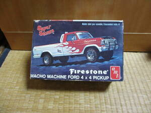 amt 1/25 Firestone マッチョマシーン フォード 4x4 ピックアップ F150　箱傷み・金属シャフトサビ浮き傷み