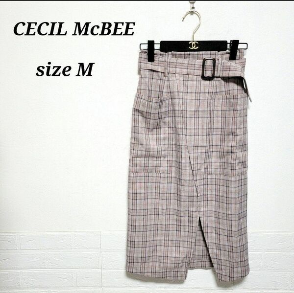 CECIL McBEE　タイトスカート　チェック　M