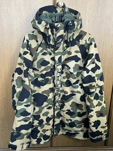 A BATHING APE アベイシングエイプ '96年1ST CAMO SNOWBOARD JACKET スノボジャケット グリーンカモ M