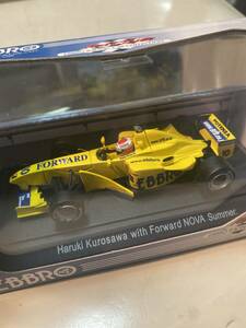  1/43 EBBRO エブロ　フォーミラーニッポンFORMULA NIPPON 黒澤治樹選手　Haruki Kurosawa with NOVA YELLOW 340 ②