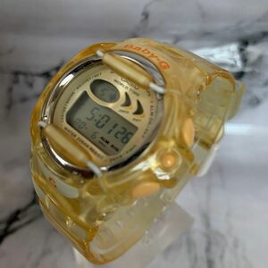 【稼働品】 カシオ CASIO Baby-G ベビーG クオーツ 腕時計　BG-169A イエロー　スケルトン