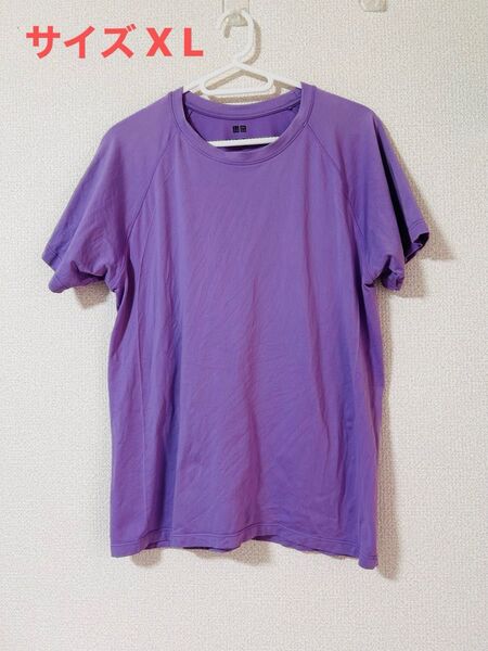 ユニクロ ドライ Tシャツ パープル 半袖