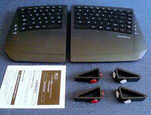 Perixx PERIBORD-624B US wireless split keyboard angle adjustment possibility thin type men b Len key black US arrangement unused goods!