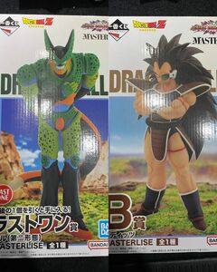 新品未開封　ドラゴンボール　一番くじB賞　ラディッツ　ラストワン　セル　第二形態　MASTERLISE 2点セット