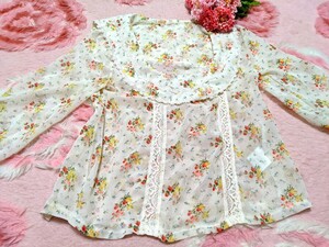 allamanda◆白◆花柄◆レース&刺繍入り◆後ろの襟◆セーラー◆激カワ◆お洋服