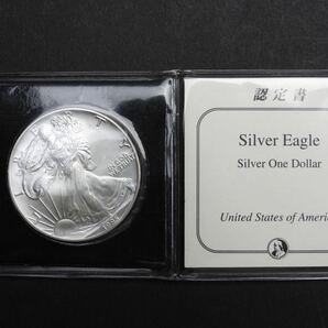 銀貨 アメリカ 証明書付 銀貨 Coin 1ドル SILVER EAGLE Silver Eagle メダル 1円スタートの画像1