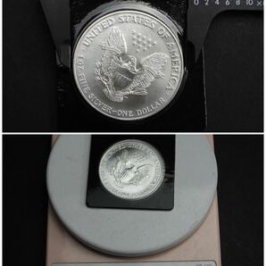 銀貨 アメリカ 証明書付 銀貨 Coin 1ドル SILVER EAGLE Silver Eagle メダル 1円スタートの画像9